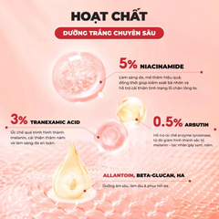 Tinh Chất Dưỡng Trắng Mờ Thâm Nám Tia'm Tranexin Nia Vita Serum 40ml