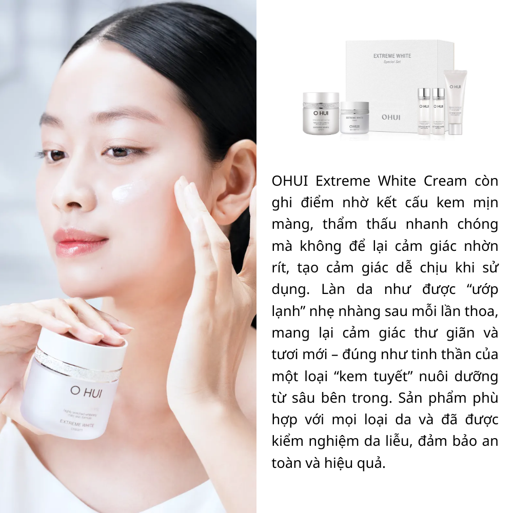 Bộ Kem Dưỡng Trắng Da Ohui Extreme White Cream Special Set 5 Món