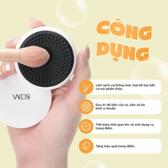 Hộp Rửa Cọ Trang Điểm Kèm Xà Bông Vacosi DC14 Makeup Cleanser Kit