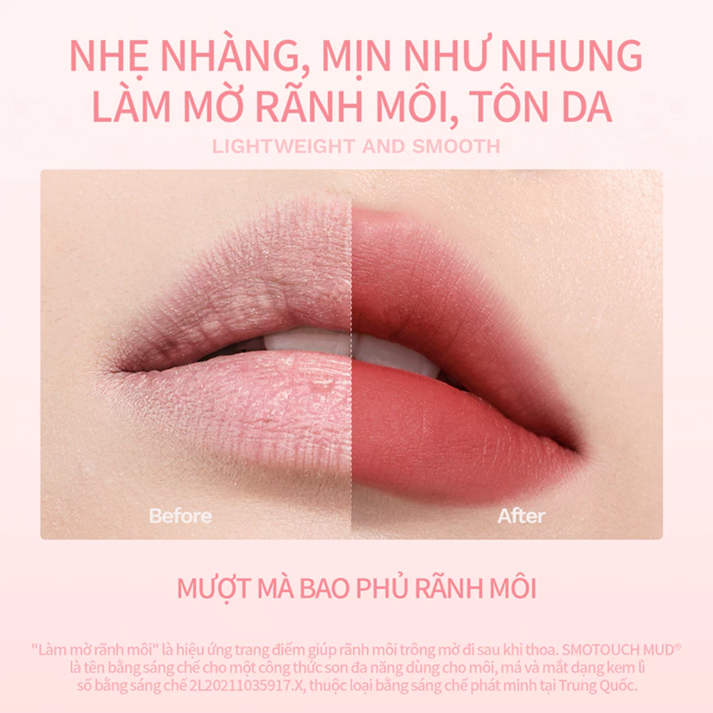 Son Kem Bùn Mooekiss Velvet Lip Mud 3g