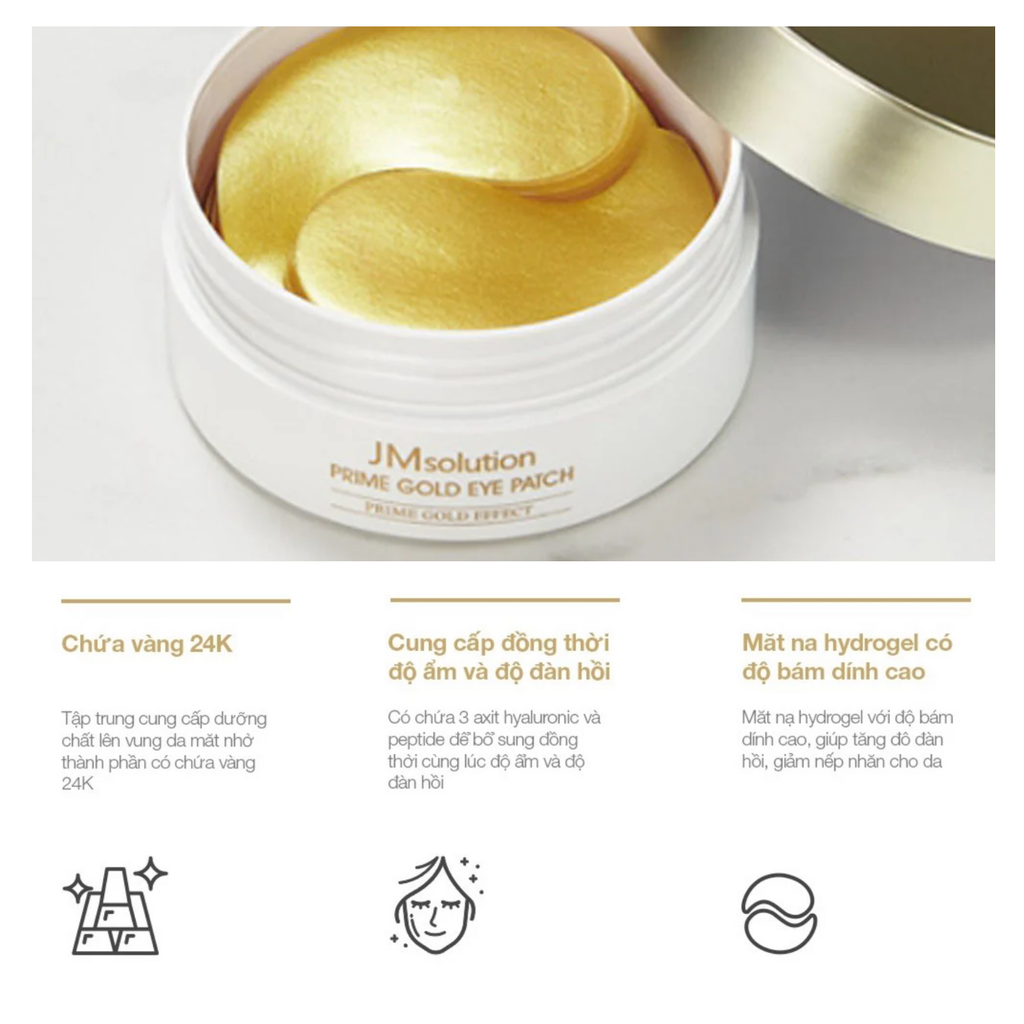 Mặt Nạ Mắt Chiết Xuất Vàng Ngừa Lão Hóa JMsolution Prime Gold Eye Patch 90g
