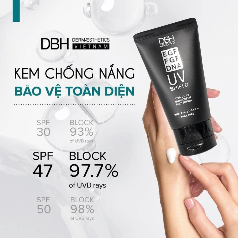 Kem Chống Nắng DBH EGF-FGF-DNA UV Shield SPF47+ PA+++ 60ml