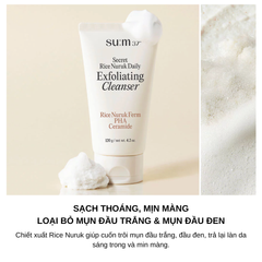 Sữa Rửa Mặt Tẩy Da Chết Sum37 Secret Rice Nuruk Daily Exfoliating Cleanser 160g