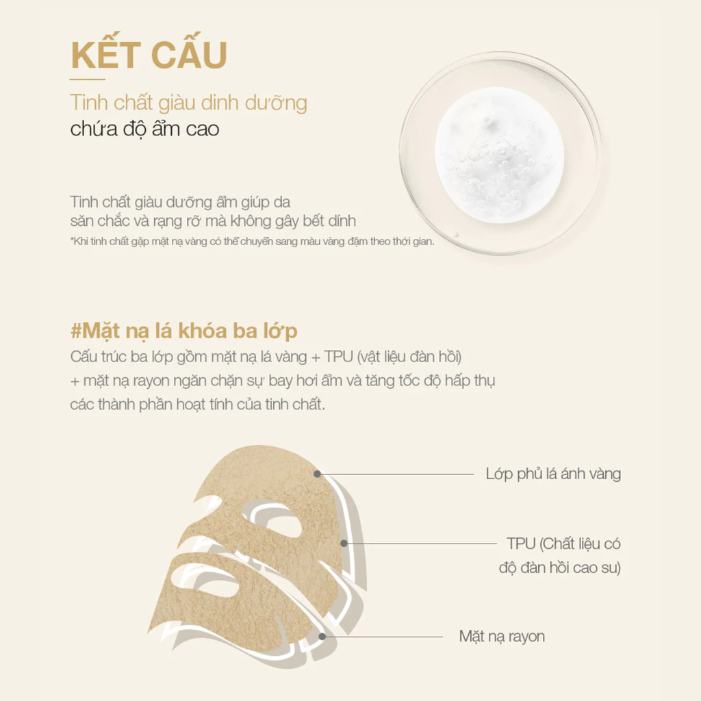 Mặt Nạ Tinh Chất Vàng Cấp Ẩm Chống Lão Hóa Da JMsolution Prime Gold Intensive Mask 30ml
