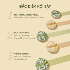 Bộ 5 Bông Mút Amortals Bonus Points Powder Puff Combo Pack