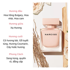 Set Nước Hoa Nữ Narciso Poudree Eau De Parfum (EDP 50ml + Body Lotion 50ml + Sữa Tắm 50ml)