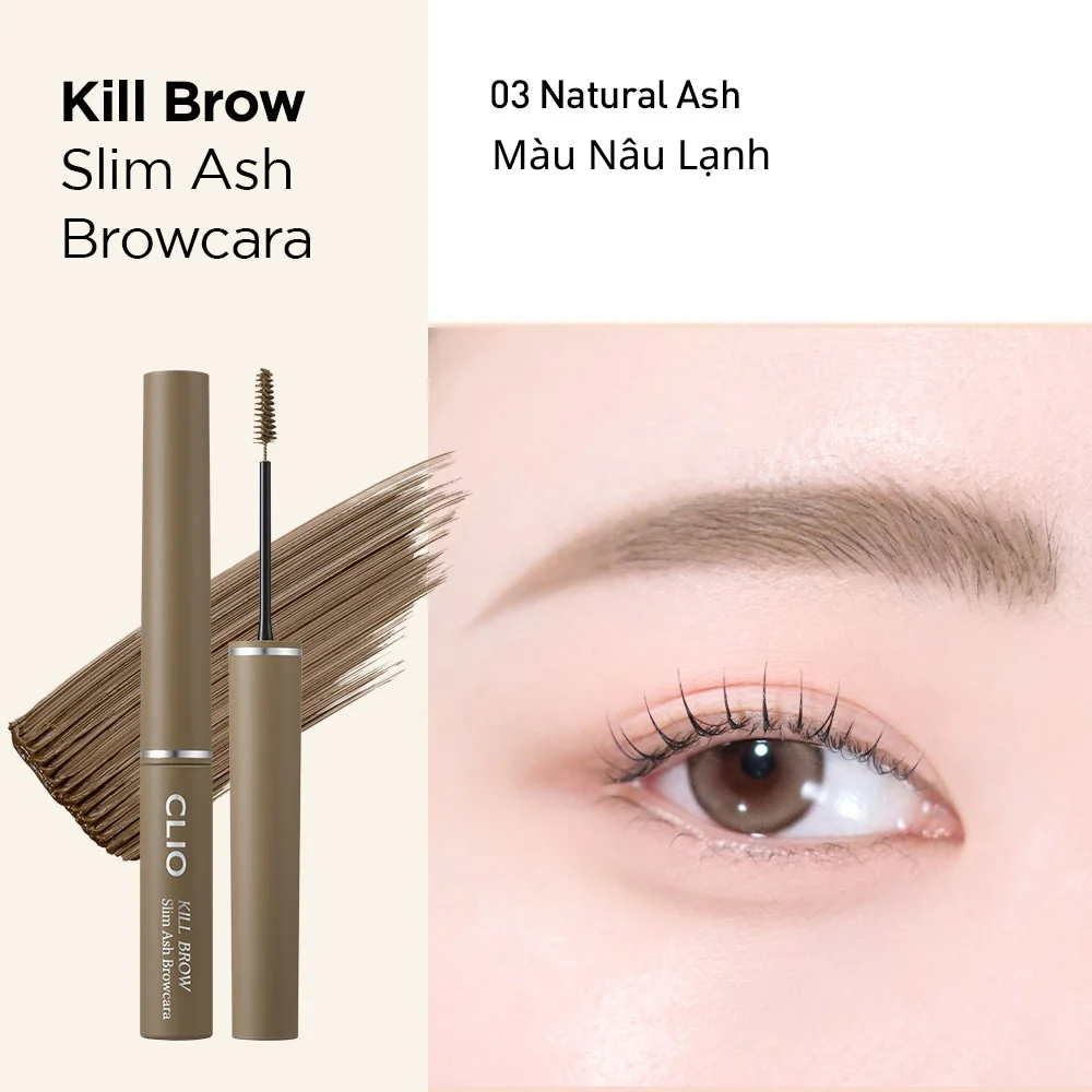 Mascara Lông Mày Clio Kill Brow Slim Ash Browcara 3g