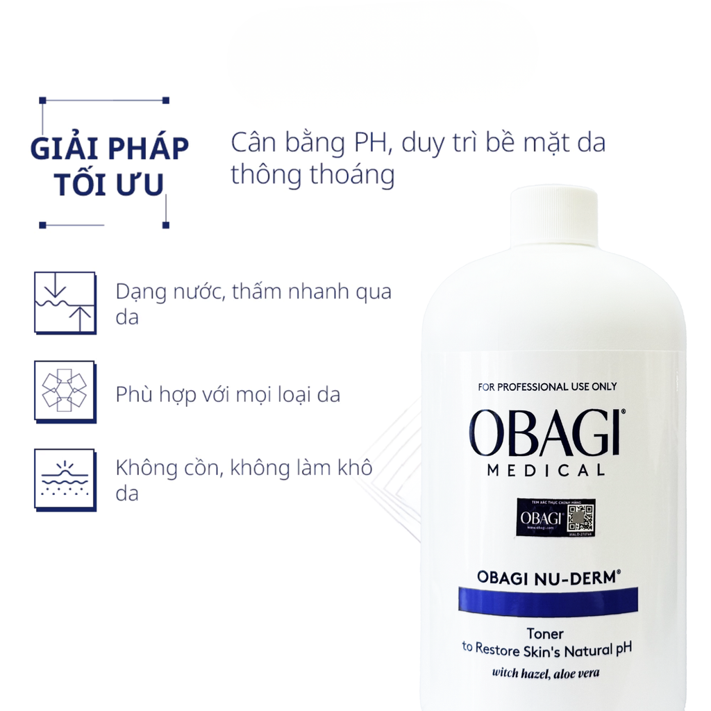 Nước Cân Bằng Làm Sạch Duy Trì Độ PH Cho Da Obagi Nu-Derm Toner 1L