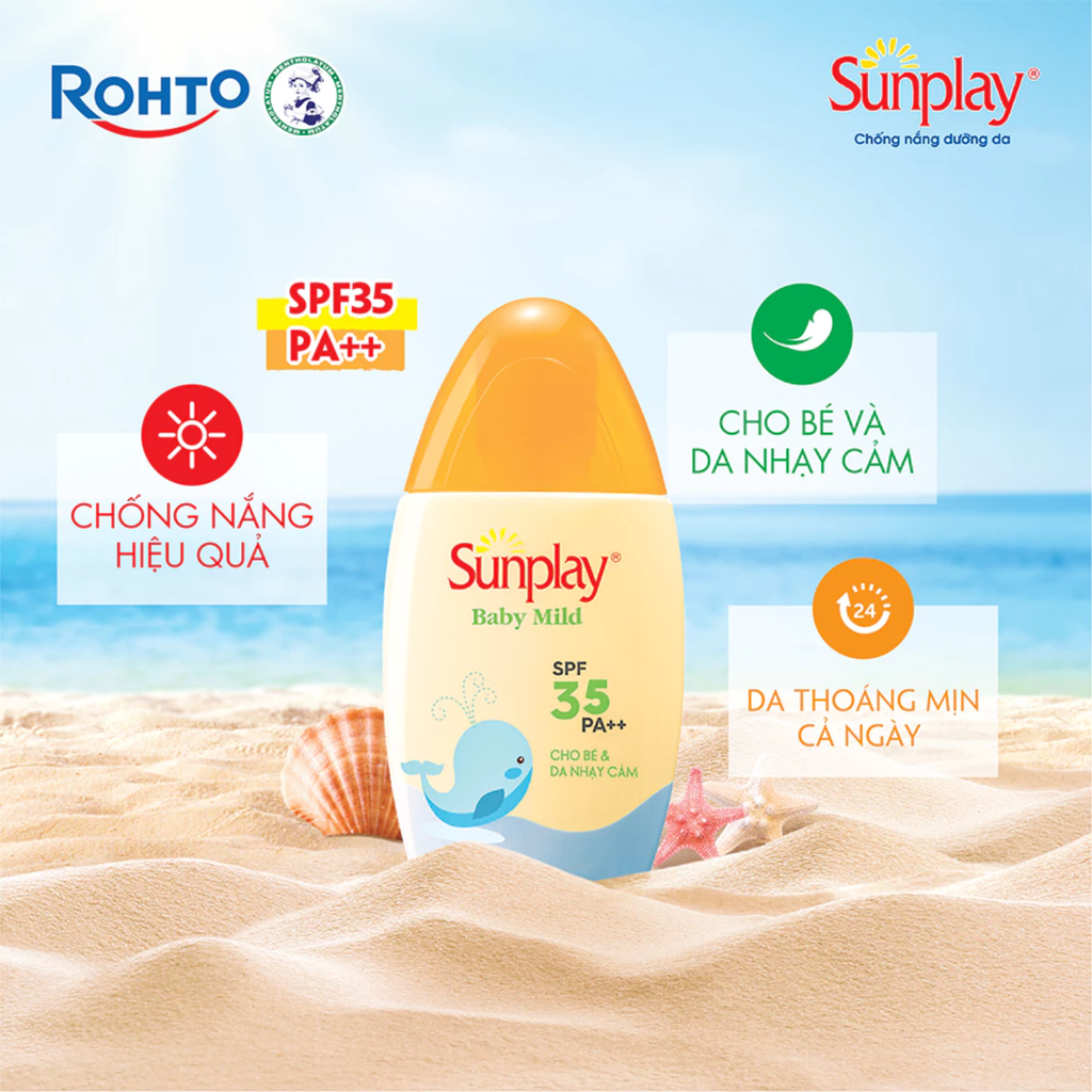 Sữa Chống Nắng Cho Bé Và Da Nhạy Cảm Sunplay Baby Mild SPF35 PA++ 30g