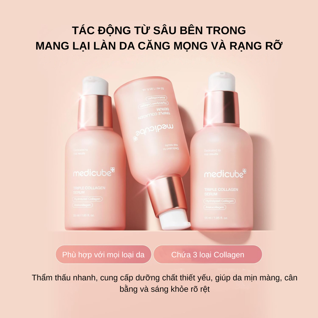 Tinh Chất Chống Lão Hoá Dưỡng Ẩm Medicube Triple Collagen Serum 55ml