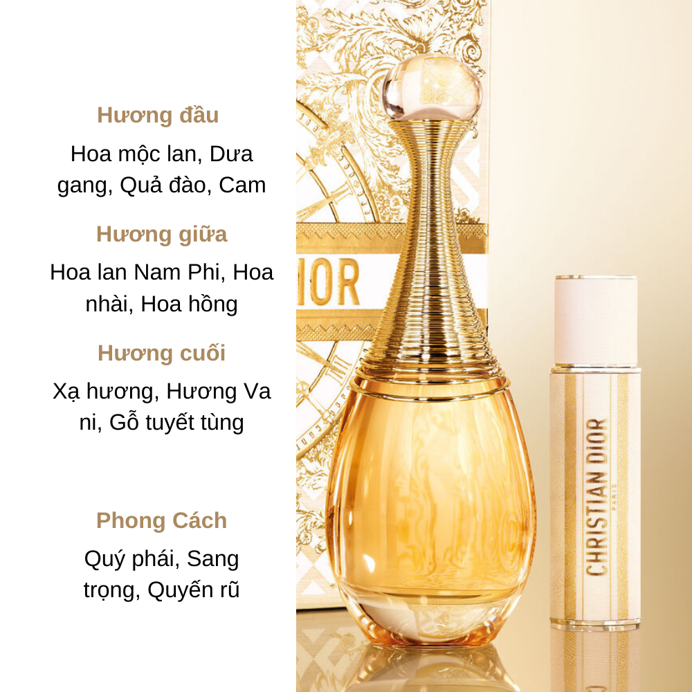 Set Nước Hoa Nữ Túi Ngôi Sao Christian Dior J'Adore EDP 5ML + Son Dior Rouge 1.5g + Serum Dior 5ml
