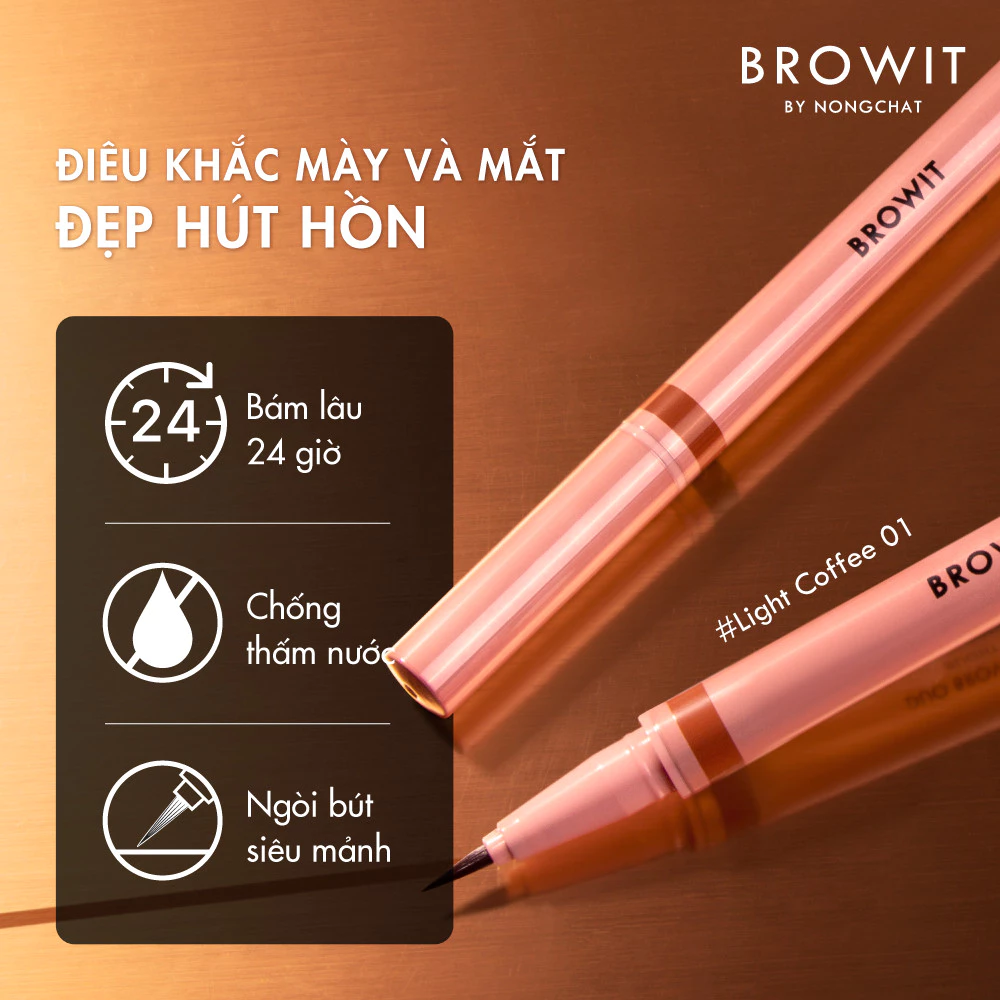 Bút Trang Điểm Mắt Và Mày Browit Duo Brow And Eyeliner 0.55ml