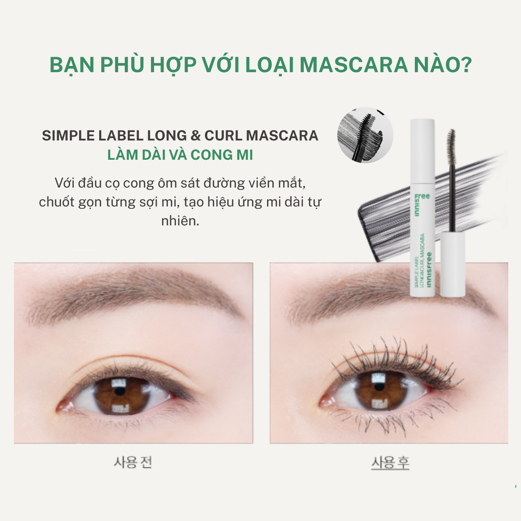 Mascara innisfree Simple Label Mascara 7.5g