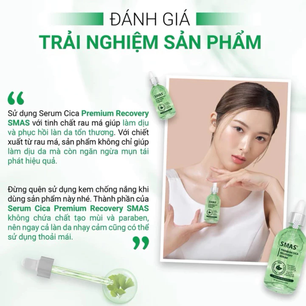 Tinh Chất Phục Hồi Da SMAS Premium Cica Recovery Serum 120ml