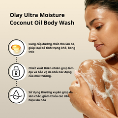 Sữa Tắm Hương Dầu Dừa Olay Ultra Moisture Coconut Oil Body Wash 975ml