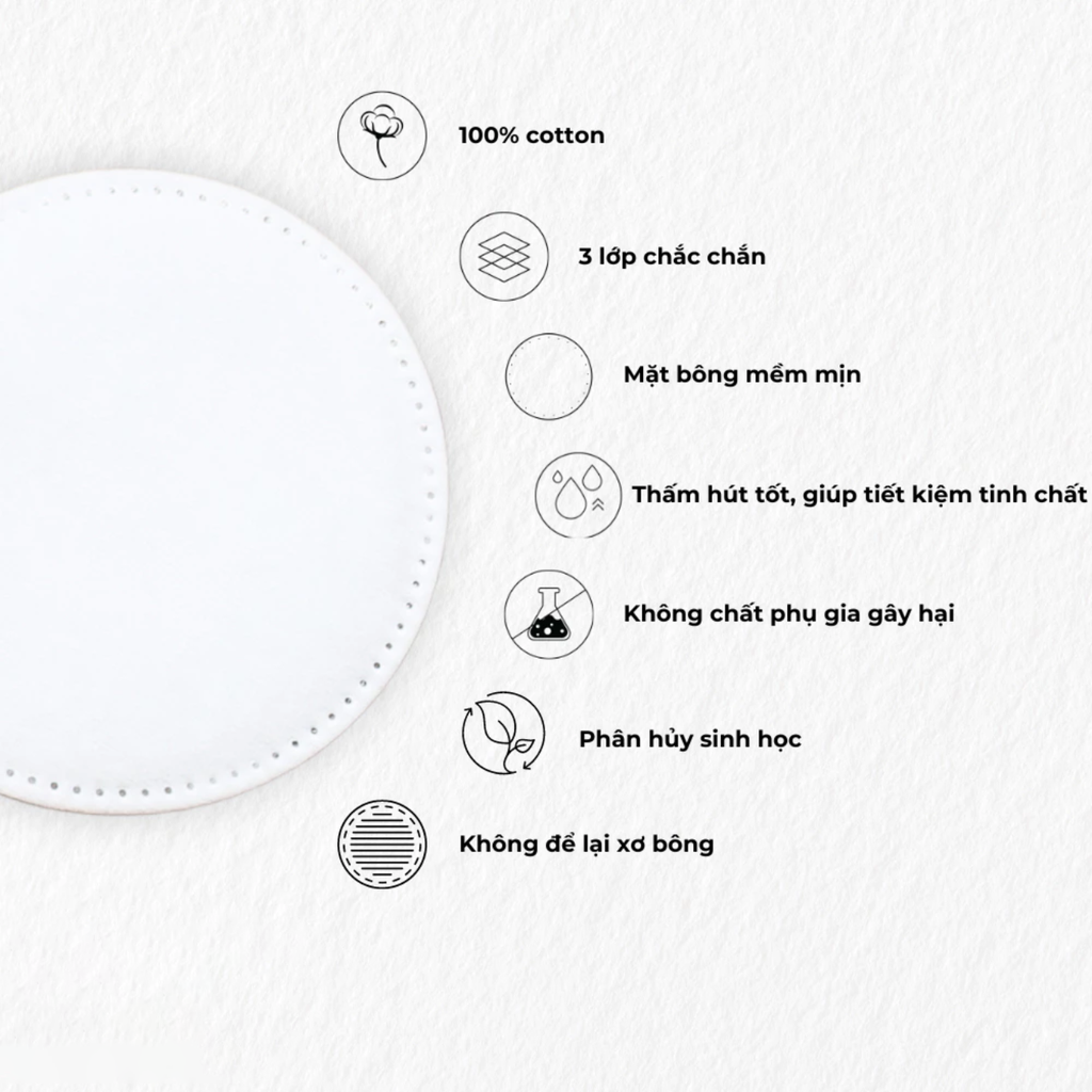 Bông Tẩy Trang La Soirée Premium Cotton