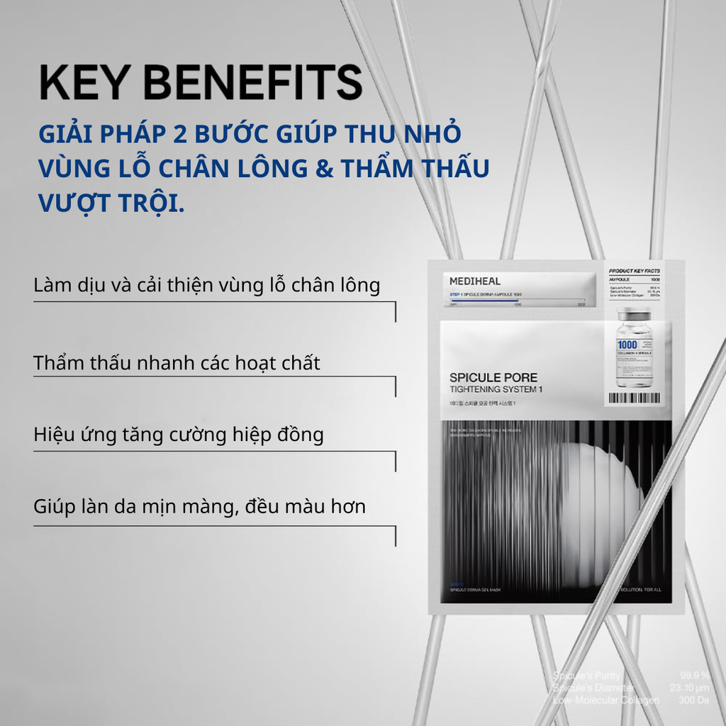 Mặt Nạ Thạch Dưỡng Ẩm Săn Chắc Da Thu Nhỏ Lỗ Chân Lông Mediheal Spicule Pore Tightening System 2