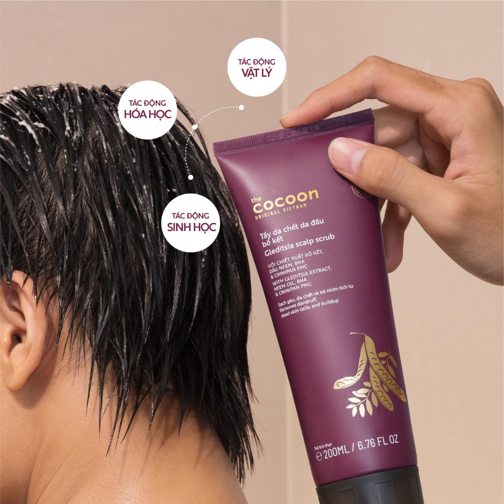 Tẩy Da Chết Da Đầu Chiết Xuất Bồ Kết Cocoon Gleditsia Scalp Scrub 200ml