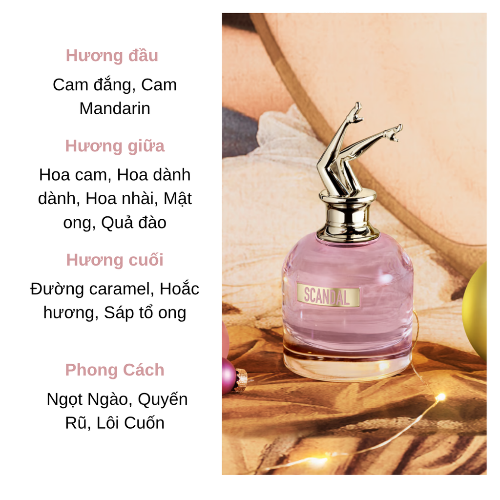 Set Nước Hoa Nữ Scandal Jean Paul Gaultier Eau De Parfum (EDP 80ml + EDP 6ml + Body Lotion 75ml)