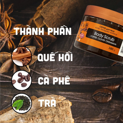 Tẩy Tế Bào Chết Body Quế Hồi & Cà Phê Bilena Cosm Beauty Body Scrub Coffee Cloves Cinnamon 380g
