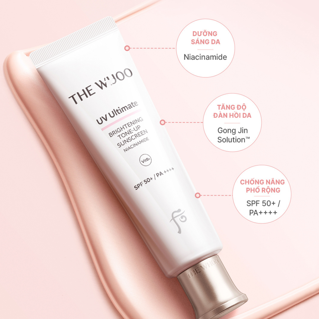 Set Kem Chống Nắng Nâng Tông The Whoo UV Ultimate Brightening Tone-up Sunscreen Special Set