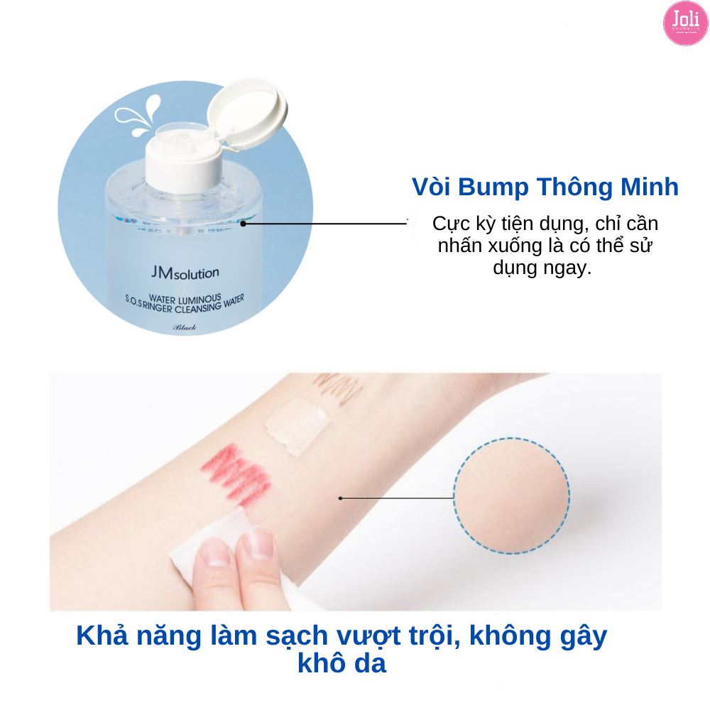 Nước Tẩy Trang Làm Sạch Dịu Nhẹ JMsolution Panthelene Cleansing Water 500ml