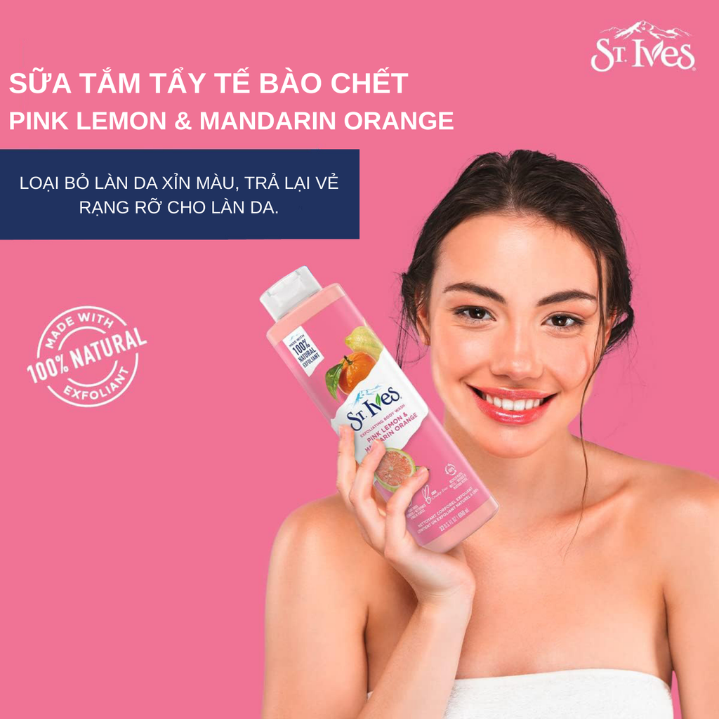 Sữa Tắm Tẩy Tế Bào Chết St.Ives Exfoliating Body Wash 650ml