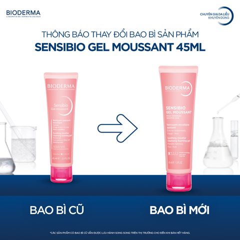 Gel Rửa Mặt Cho Da Nhạy Cảm Bioderma Sensibio Gel Moussant