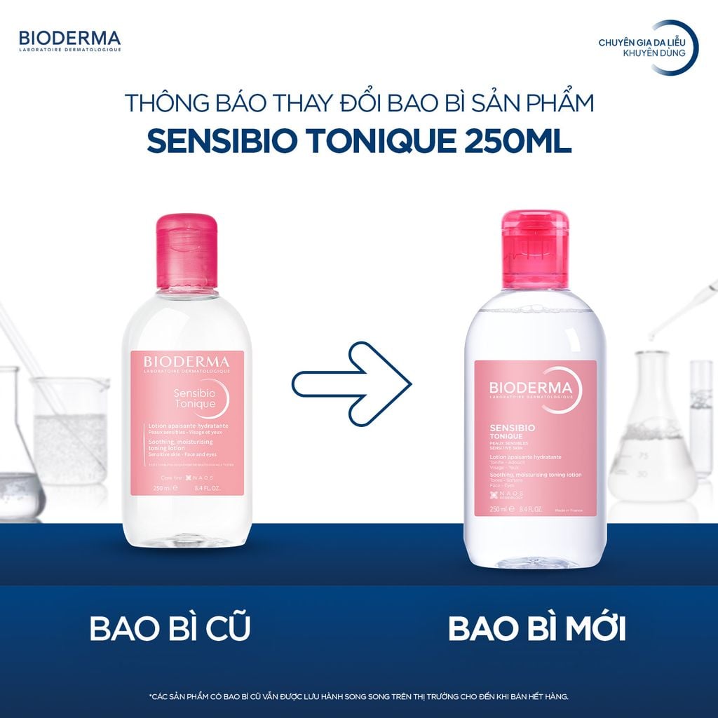 Nước Hoa Hồng Dành Cho Da Nhạy Cảm Bioderma Sensibio Tonique