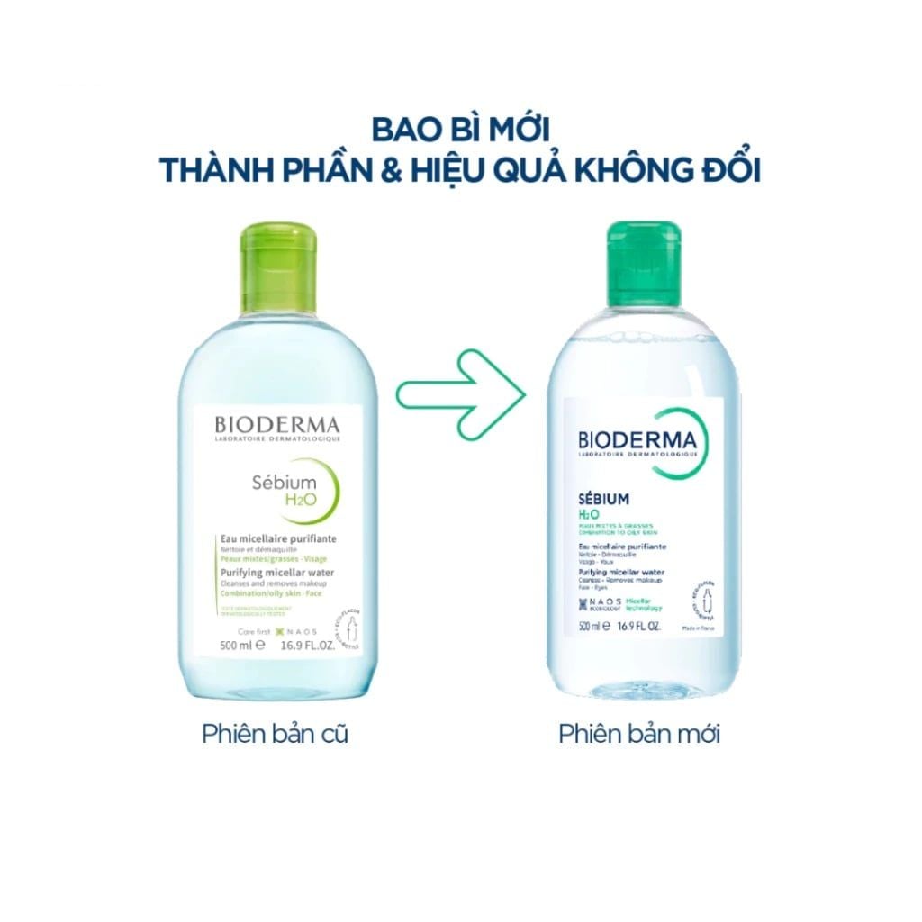 Nước Tẩy Trang Bioderma Dành Cho Da Dầu & Hỗn Hợp Sébium H2O