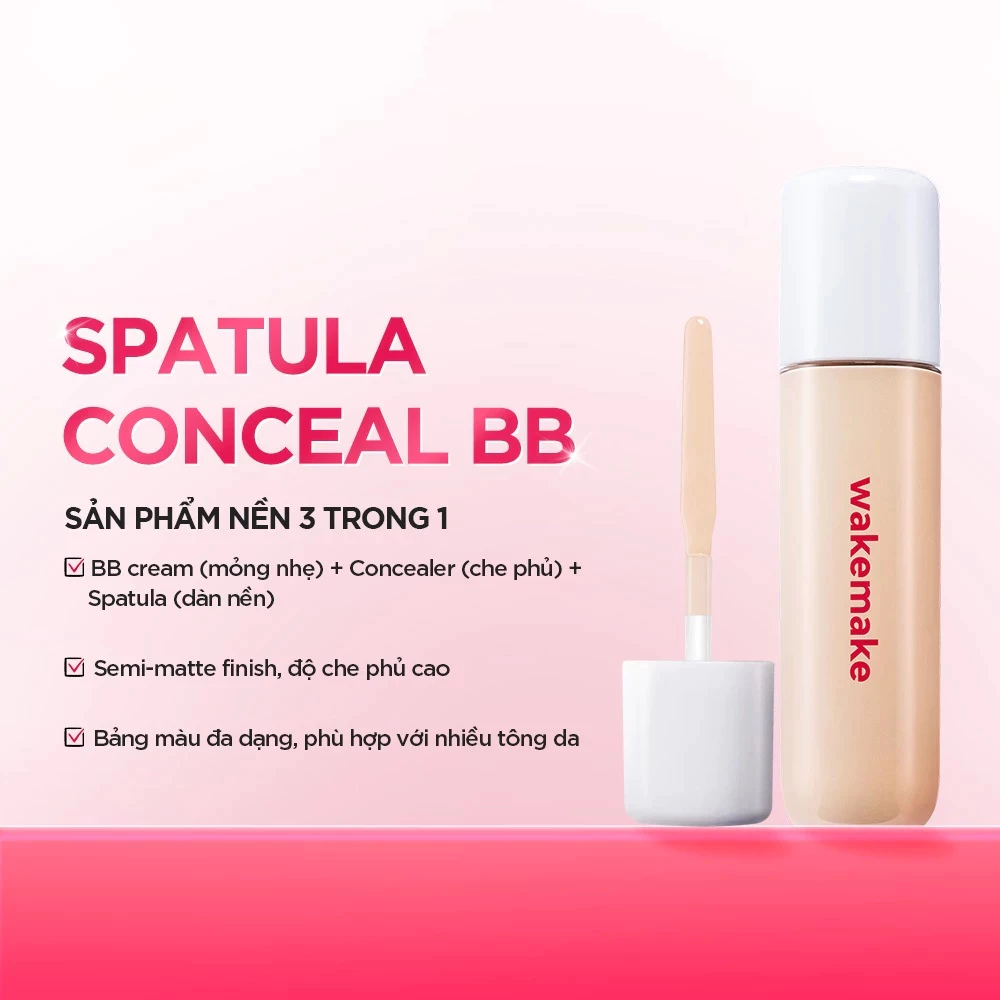 Kem Nền Wakemake Spatula Conceal BB SPF30 PA++ 20ml