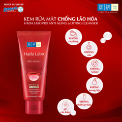 Sữa Rửa Mặt Ngừa Lão Hóa Hada Labo Pro-Aging Retinol B3 Cleanser 80g