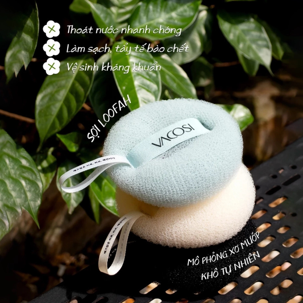 Bông Tắm Lưới Tròn Vacosi BP64 Donut Bath Sponge