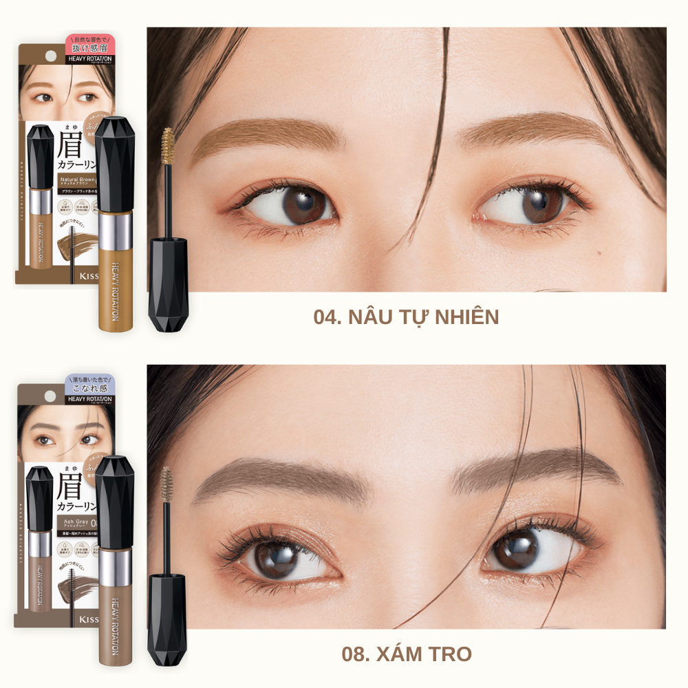 Mascara Lông Mày Kissme Heavy Rotation Coloring Eyebrow 8g