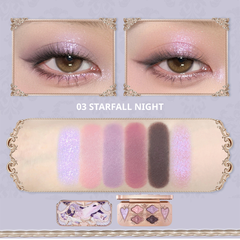 Bảng Mắt Flower Knows Knight Unicorn Collection 6-Color Satin Eyeshadow Palette 6.5g