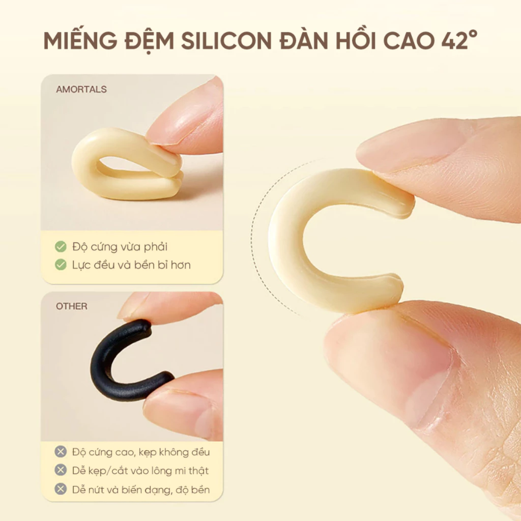 Kẹp Bấm Mi Có Đầu Chuốt Mi Amortals Curling Eyelash Curler