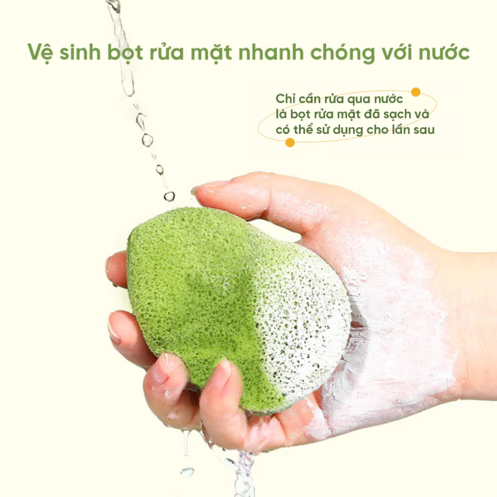 Bông Rửa Mặt Bọt Biển Amortals Wash To Smile Face-Washing Puff