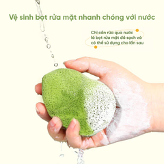 Bông Rửa Mặt Bọt Biển Amortals Wash To Smile Face-Washing Puff