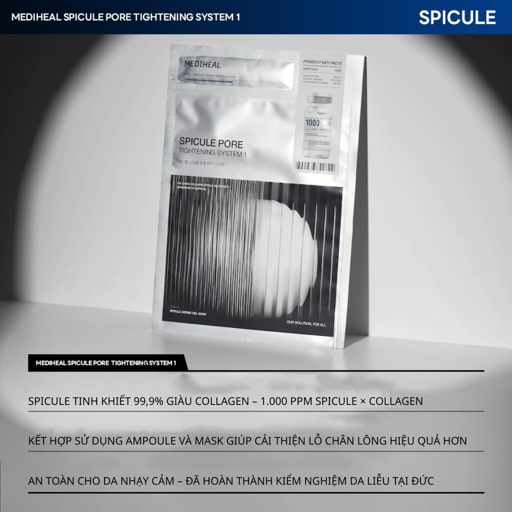 Mặt Nạ Thạch Dưỡng Ẩm Săn Chắc Da Thu Nhỏ Lỗ Chân Lông Mediheal Spicule Pore Tightening System 2