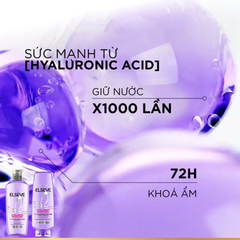 Dầu Gội Giúp Tóc Phồng Bồng Bềnh Cho Da Đầu Khô Loreal Hyaluron Moisture 72H Moisture Filling Shampoo 620ml