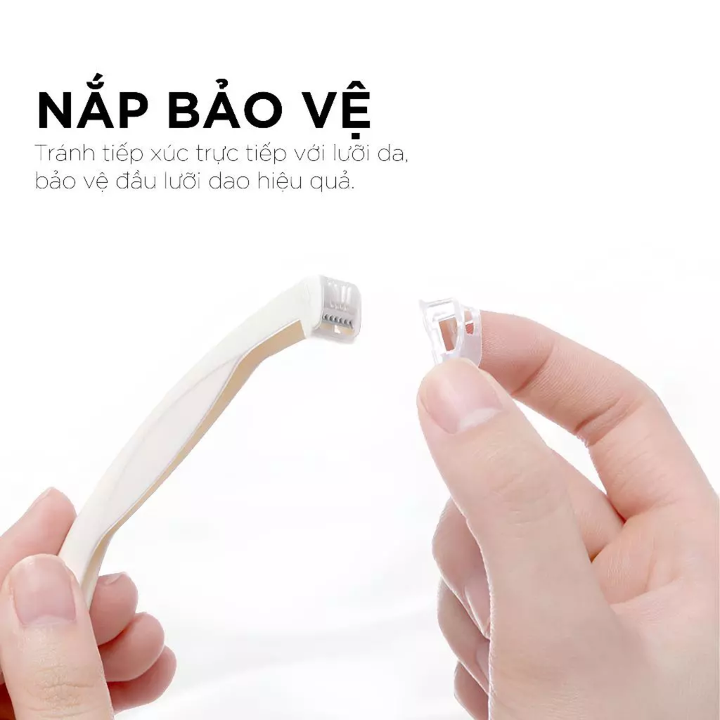 Set 2 Cây Dao Cạo Nữ Chuyên Dụng Trắng Xanh Vacosi DC16-01 Lady Razor Kit Beach