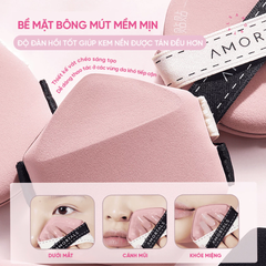 Set 3 Bông Mút Tán Kem Nền Dạng Lỏng Amortals TieTie Powder Puff Set