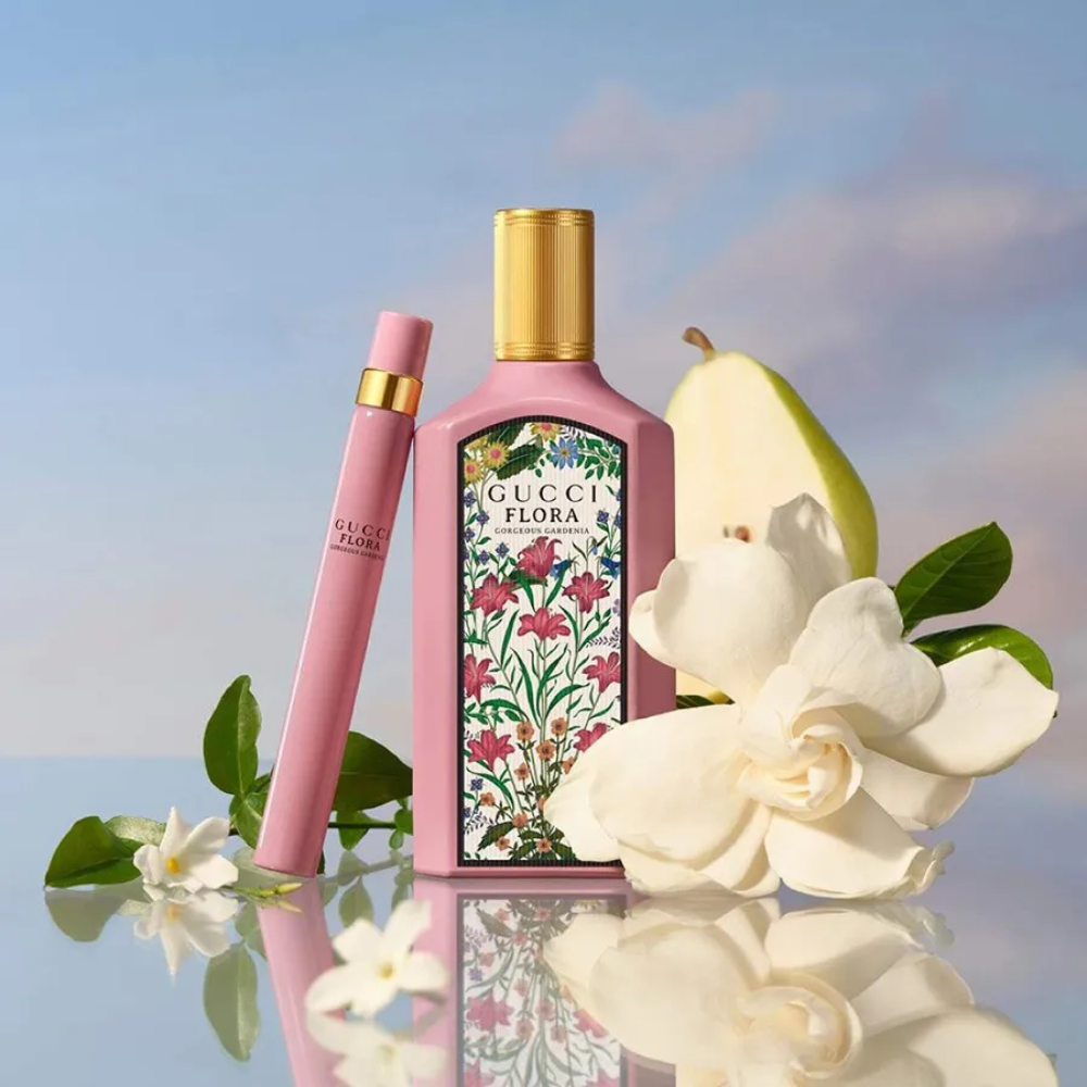 Set Nước Hoa Nữ Gucci Flora Gorgeous Gardenia EDP (EDP 100ml+EDP 10ml+Body Lotion 50ml)