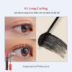 Set Chuốt Mi Clio Kill Lash Superproof Mascara Long Curling 7g + Long Curling Deep Pink Mascara 3.5g