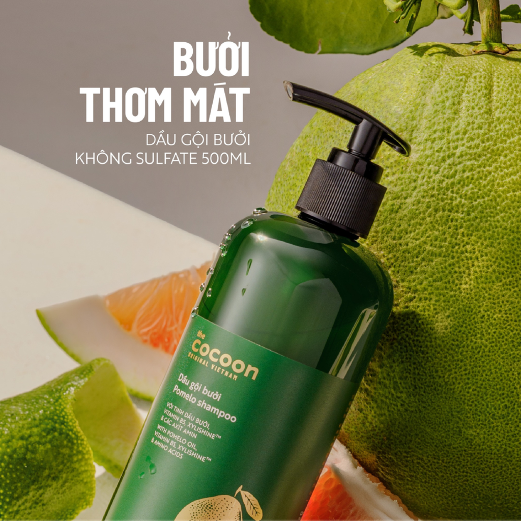 Combo Dầu Gội Bưởi Giảm Gãy Rụng Cocoon 500ml + Gel Tắm Đường Thốt Nốt An Giang 500ml