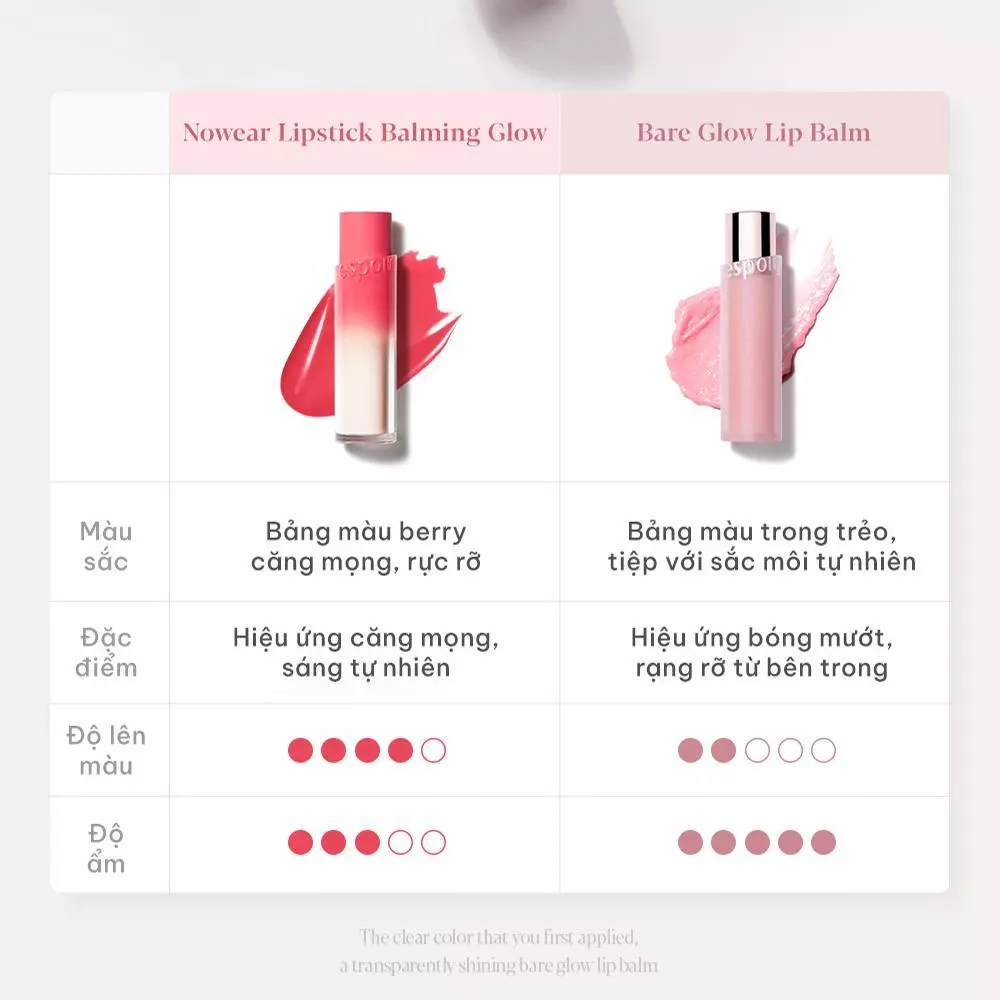 Son Dưỡng Có Màu Espoir Bare Glow Lip Balm 3g