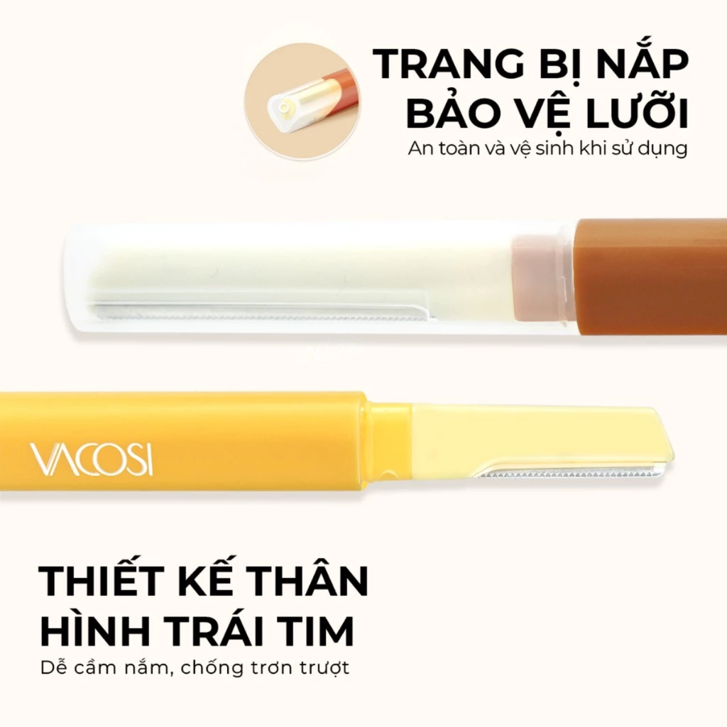 Set Dao Cạo Mày 2 Đầu Vacosi DC17 Dual-End Eyebrow Razor Autumn Pack