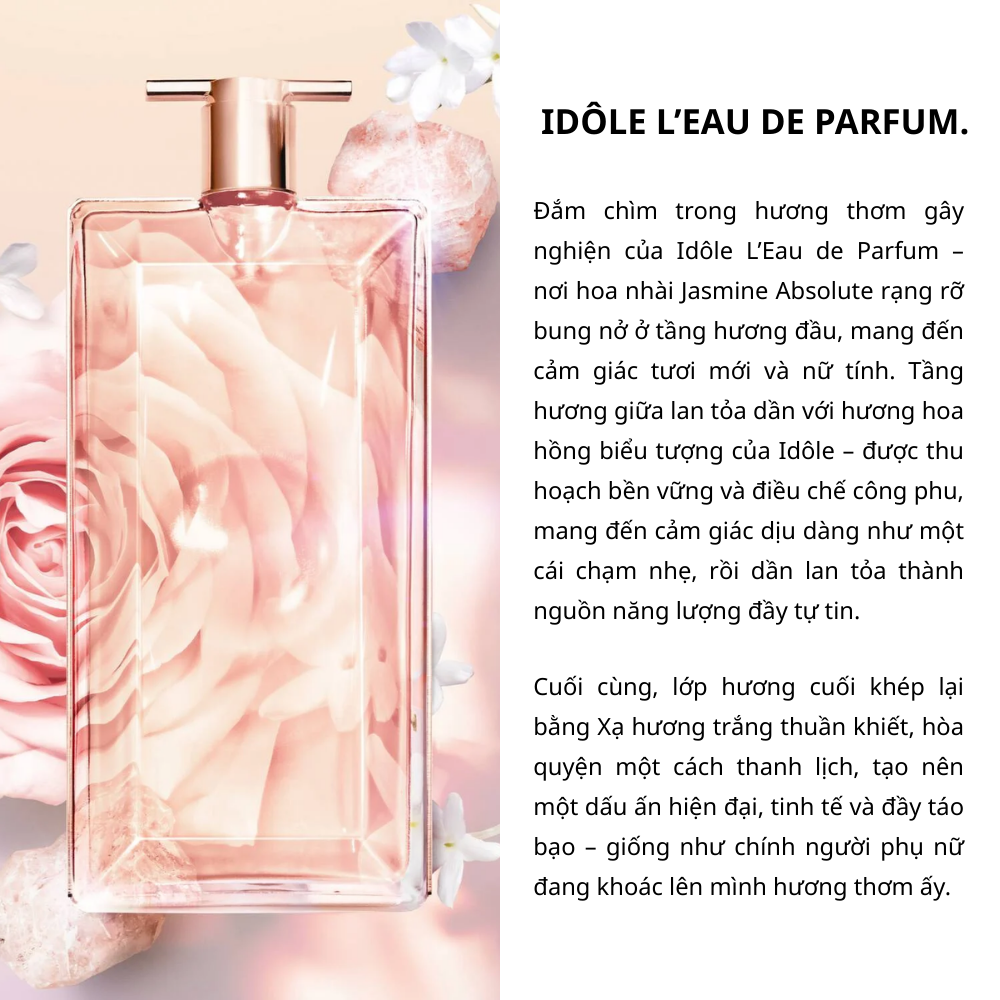Set Nước Hoa Lancome Idole (EDP 50ML + Body Cream 50ML + Mascara 2.5ML)