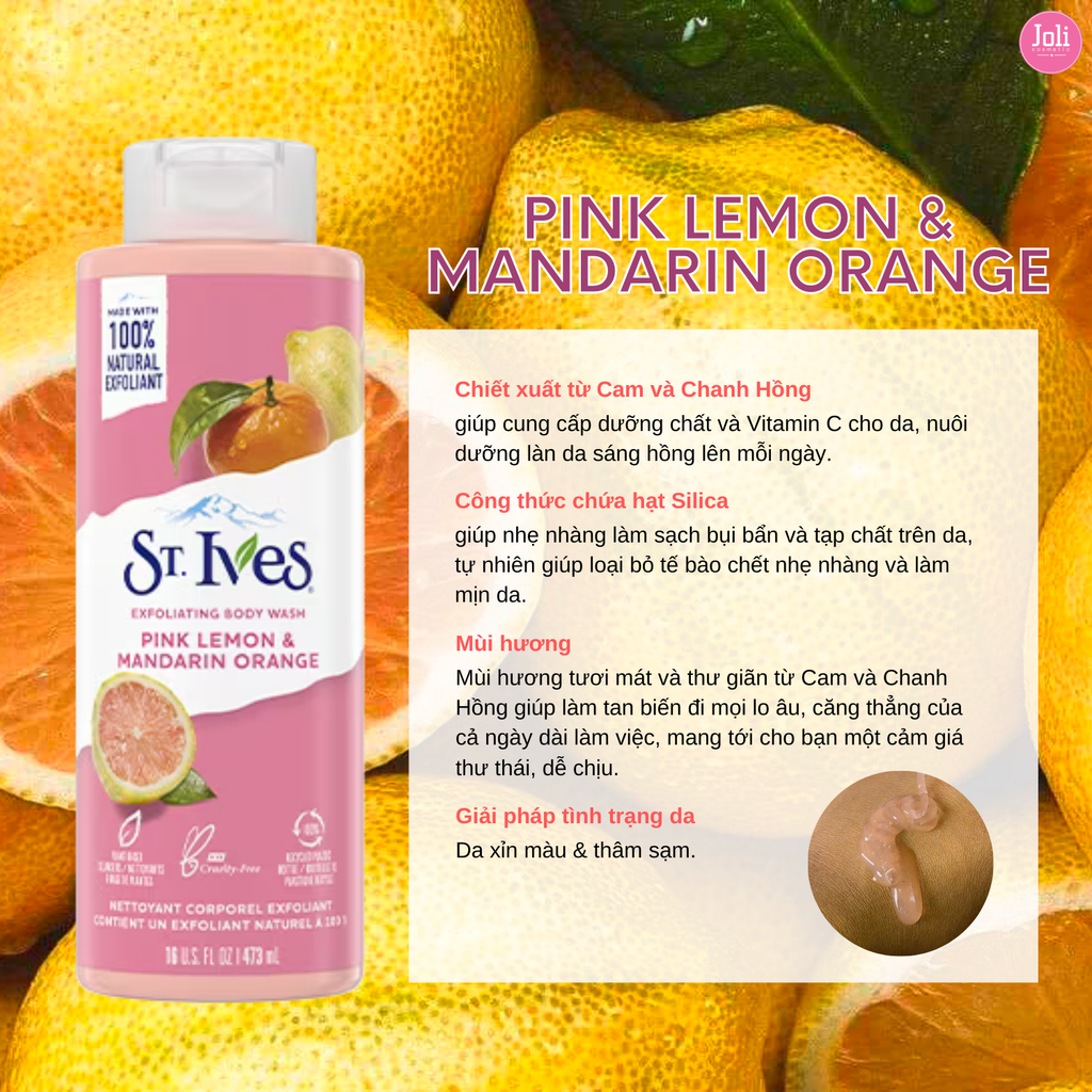 Sữa Tắm Tẩy Tế Bào Chết St.Ives Exfoliating Body Wash 650ml