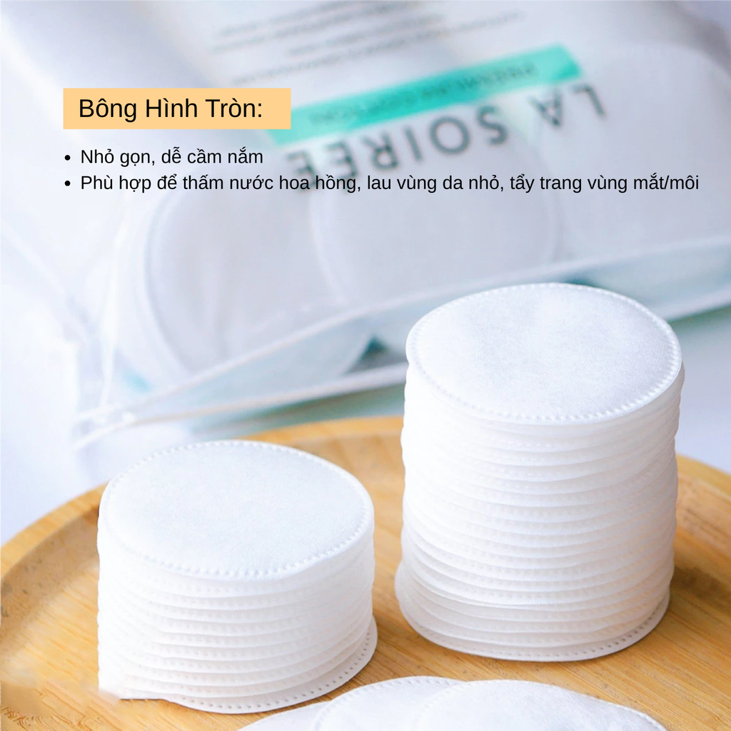 Bông Tẩy Trang La Soirée Premium Cotton